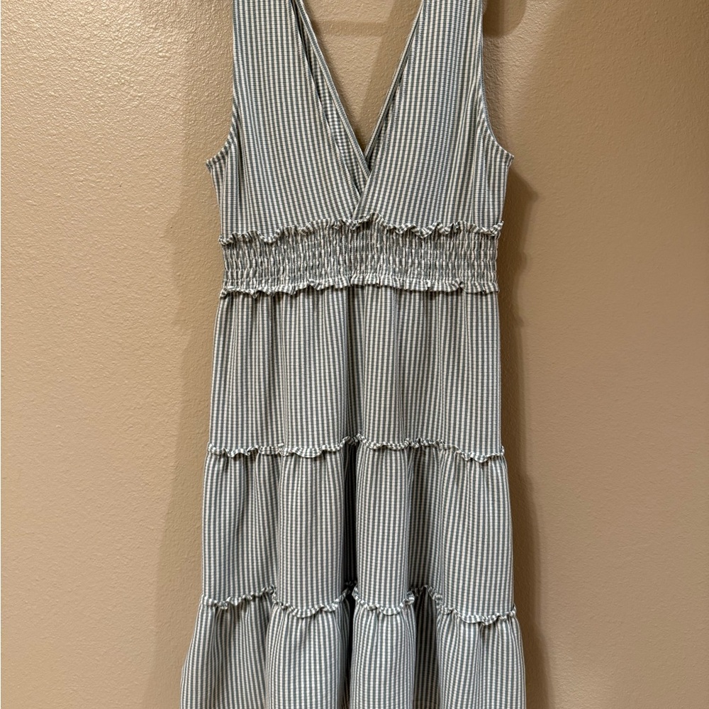 American Eagle Outfitters Striped Green Dress